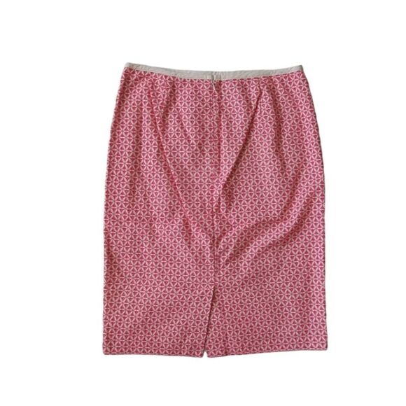 Talbots Pink & Cream Embroidered Eyelet Cutout Pencil Style Skirt Women's Size 4 - Picture 2 of 12